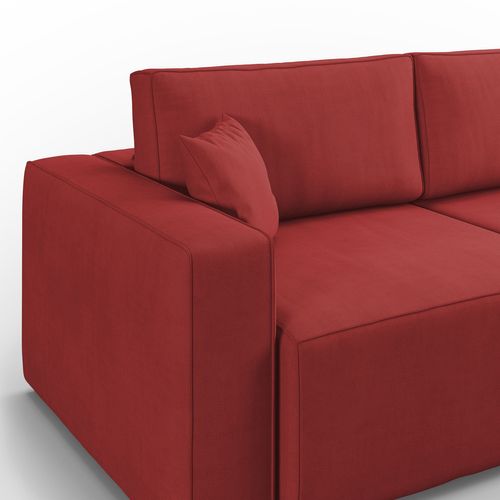 Morfeo Canapé Avec Assise Amovible En Tissu Imperméable T02 215 Cm Rouge
