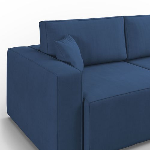Morfeo Canapé Avec Assise Amovible En Tissu Imperméable T02 215 Cm Bleu