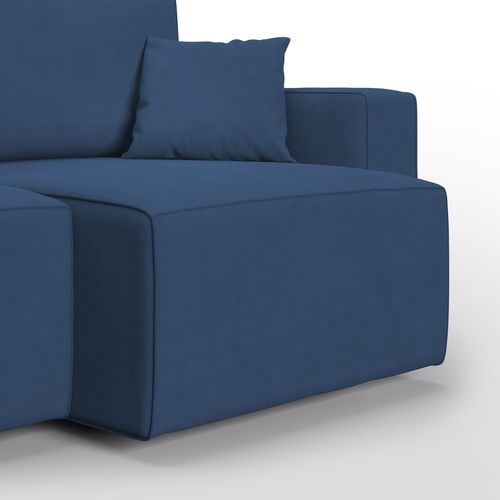 Morfeo Canapé Avec Assise Amovible En Tissu Imperméable T02 215 Cm Bleu