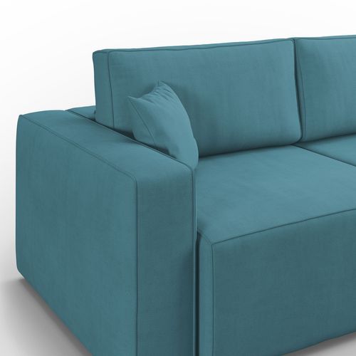 Morfeo Canapé Avec Assise Amovible En Tissu Imperméable T02 215 Cm Bleu Ciel