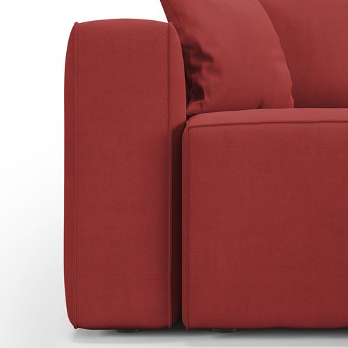 Morfeo Canapé Avec 3 Assises Amovibles En Tissu Doux Imperméable T02 245 Cm Rouge