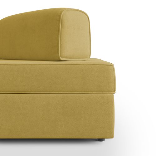 Liberty Canapé Avec Pouf Amovible Et Dossier Amovible En Tissu Imperméable T02 160 Cm Jaune
