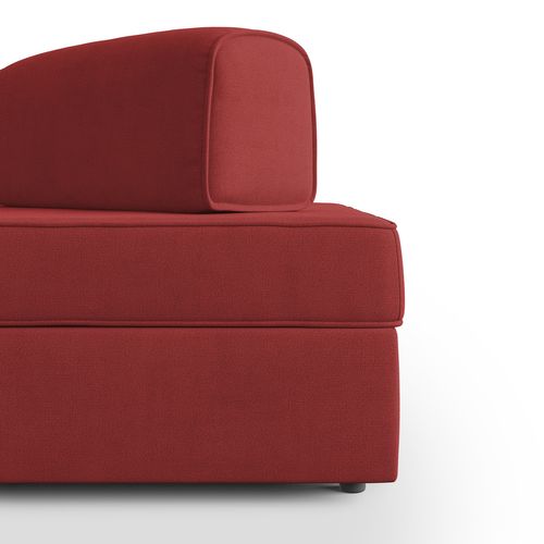 Liberty Canapé Avec Pouf Amovible Et Dossier Amovible En Tissu Imperméable T02 160 Cm Rouge