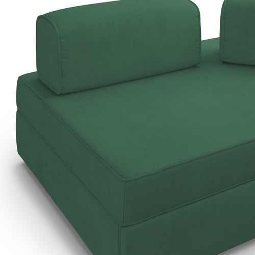 Liberty Canapé Avec Pouf Amovible Et Dossier Amovible En Tissu Imperméable T02 160 Cm Vert