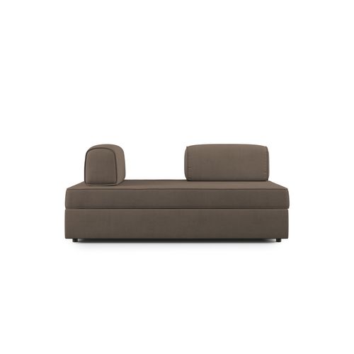 Liberty Canapé Avec Pouf Amovible Et Dossier Amovible En Tissu Imperméable T02 160 Cm Brun