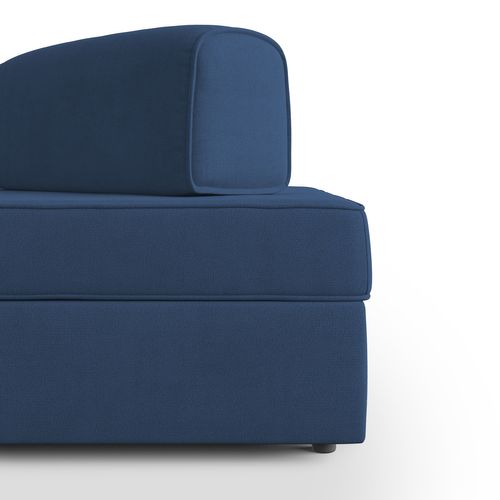 Liberty Canapé Avec Pouf Amovible Et Dossier Amovible En Tissu Imperméable T02 180 Cm Bleu