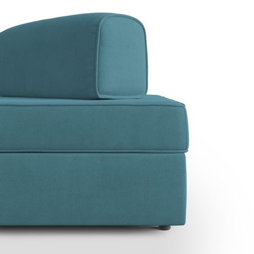 Liberty Canapé Sans Pouf Amovible Et Dossier Amovible En Tissu Imperméable T02 180 Cm Bleu Ciel