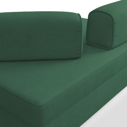 Liberty Canapé Sans Pouf Amovible Et Dossier Amovible En Tissu Imperméable T02 200 Cm Vert