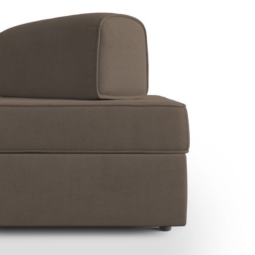 Liberty Canapé Avec Pouf Amovible Et Dossier Amovible En Tissu Imperméable T02 200 Cm Brun