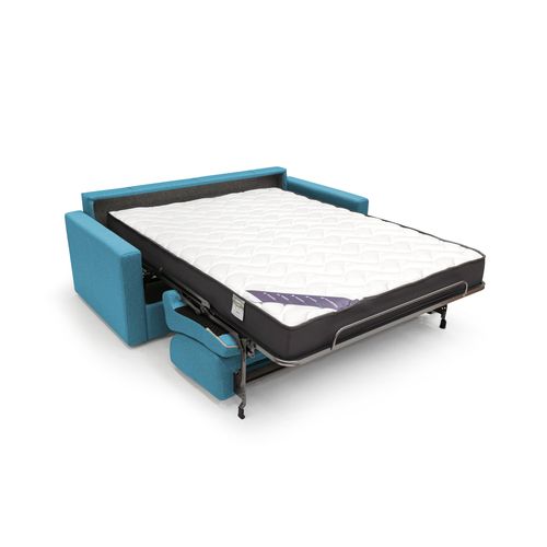 Chris Canapé Lit Convertible En Tissu Imperméable T13 186 Cm (mat. 140x197) Bleu Ciel