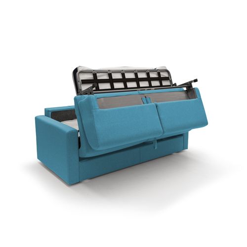 Chris Canapé Lit Convertible En Tissu Imperméable T13 186 Cm (mat. 140x197) Bleu Ciel