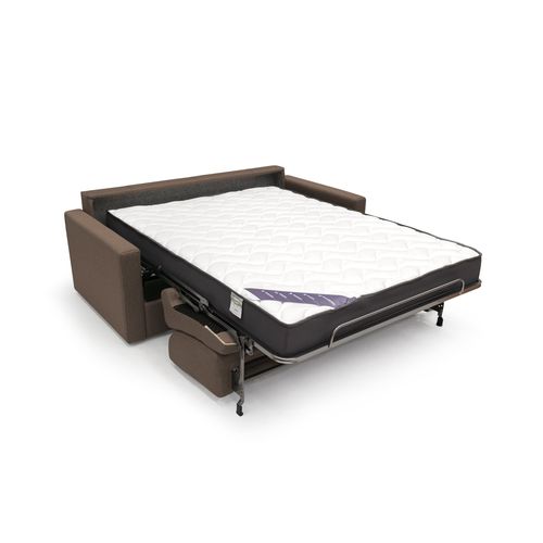 Chris Canapé Lit Convertible En Tissu Imperméable T13 206 Cm (mat. 160x197) Brun