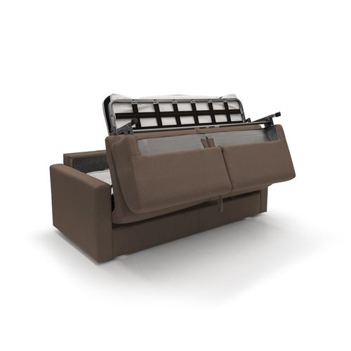 Chris Canapé Lit Convertible En Tissu Imperméable T13 206 Cm (mat. 160x197) Brun