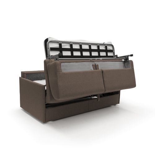 Evans Canapé Lit Convertible En Tissu Imperméable T13 149 Cm (mat. 120x197)  Brun