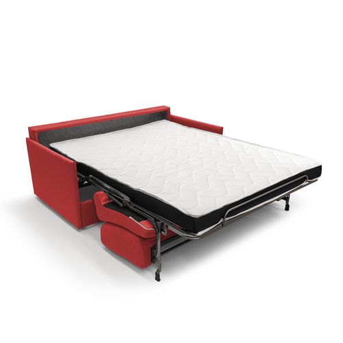Evans Canapé Lit Convertible En Tissu Imperméable T13 189 Cm (mat. 160x197)  Rouge
