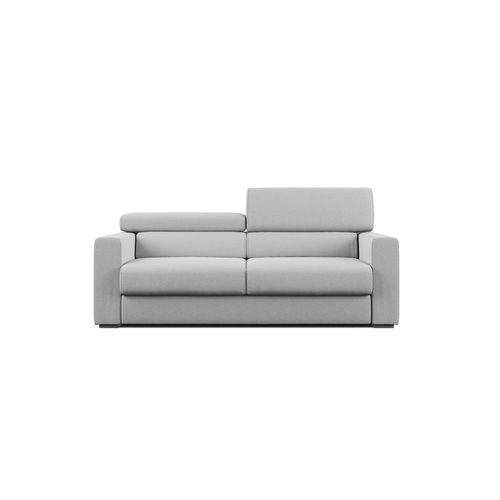 Dylan Canapé Avec Pouf Amovible En Tissu Effet Coton Imperméable T13 158 Cm Gris