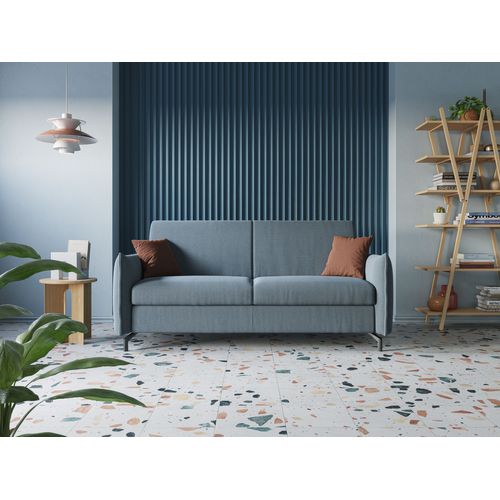 Scarlet Canapé Lit Convertible En Tissu Coton Mixte Imperméable T19 195 Cm (mat.140x197) Orange