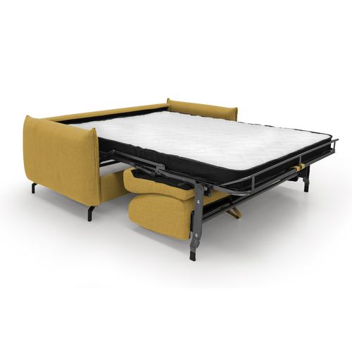 Scarlet Canapé Lit Convertible En Tissu Coton Mixte Imperméable T19 195 Cm (mat.140x197) Jaune