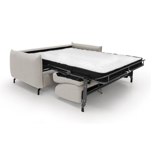 Scarlet Canapé Lit Convertible En Tissu Coton Mixte Imperméable T19 195 Cm (mat.140x197) Creme