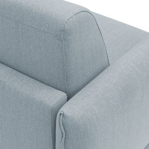 Scarlet Canapé Lit Convertible En Tissu Coton Mixte Imperméable T19 195 Cm (mat.140x197) Bleu Pastel