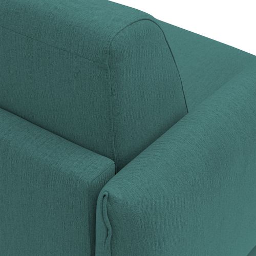 Scarlet Canapé Lit Convertible En Tissu Coton Mixte Imperméable T19 215 Cm (mat.160x197) Bleu Canard