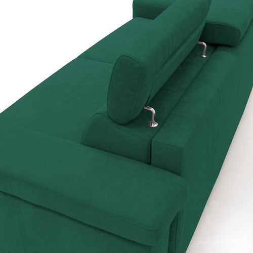 Giunone Canapé Convertible Matelas H18 Cm En Tissu Imperméable T02 200 Cm (mat.120x197) Vert