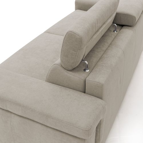 Giunone Canapé Convertible Matelas H18 Cm En Tissu Imperméable T02 220 Cm (mat. 140x297) Creme