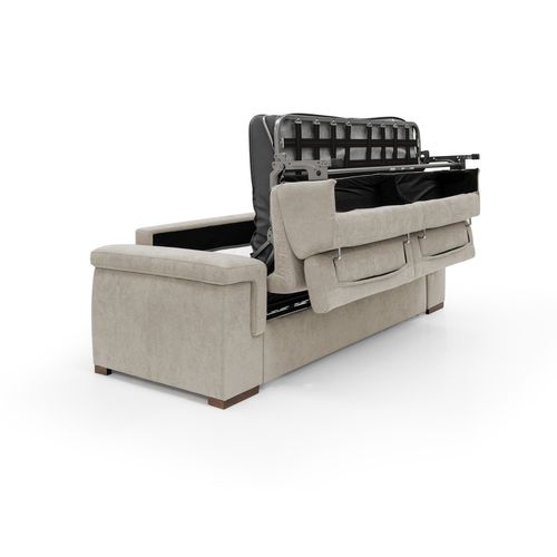 Giunone Canapé Convertible Matelas H18 Cm En Tissu Imperméable T02 220 Cm (mat. 140x297) Creme