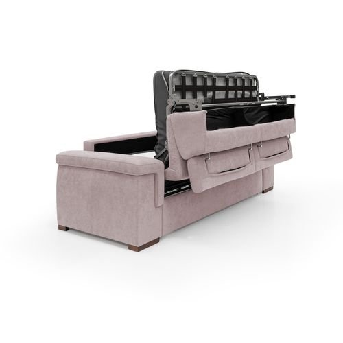 Giunone Canapé Convertible Matelas H18 Cm En Tissu Imperméable T02 220 Cm (mat. 140x297) Rose