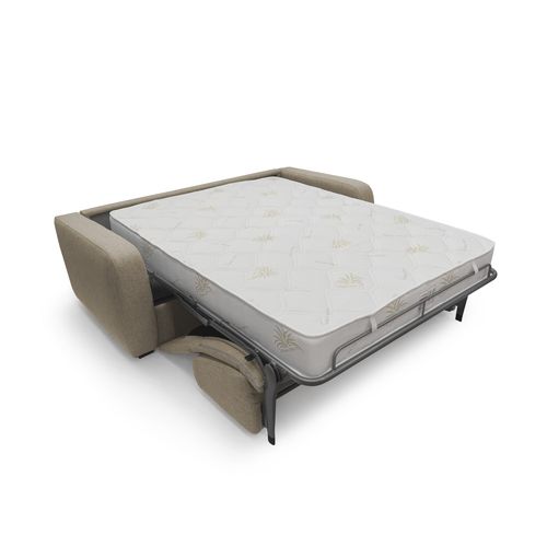 Duna Canapé Lit Convertible Matelas 20 Cm En Tissu Imperméable T03 195 Cm (mat. 140x197) Brun