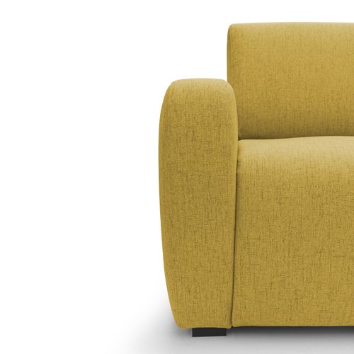 Duna Canapé Lit Convertible Matelas 20 Cm En Tissu Imperméable T03 195 Cm (mat. 140x197) Jaune