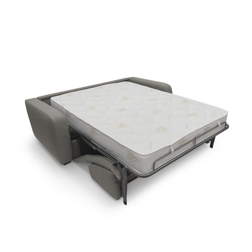 Duna Canapé Lit Convertible Matelas 20 Cm En Tissu Imperméable T03 195 Cm (mat. 140x197) Taupe