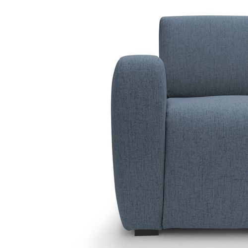 Duna Canapé Lit Convertible Matelas 20 Cm En Tissu Imperméable T03 215 Cm (mat. 160x197) Bleu