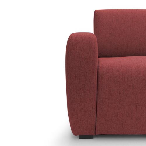 Duna Canapé Lit Convertible Matelas 20 Cm En Tissu Imperméable T03 215 Cm (mat. 160x197) Rouge