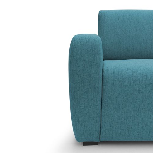 Duna Canapé Lit Convertible Matelas 20 Cm En Tissu Imperméable T03 215 Cm (mat. 160x197) Bleu Ciel