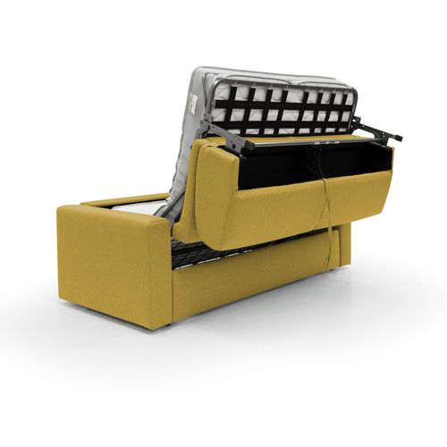 Kansas Canapé Lit Convertible H20 Cm En Tissu Imperméable T13 172 Cm (mat. 120x197) Jaune