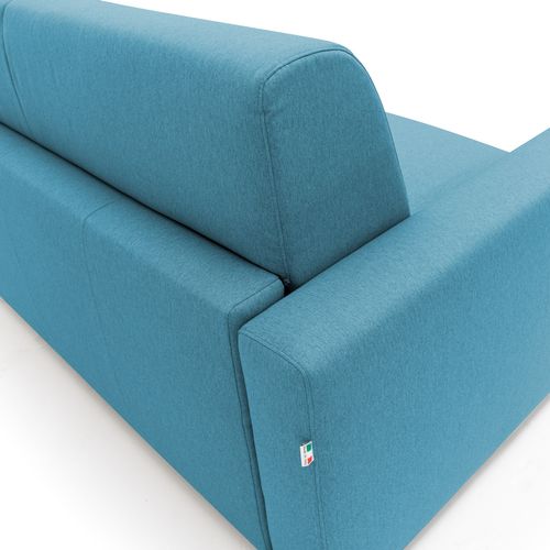 Kansas Canapé Lit Convertible H20 Cm En Tissu Imperméable T13 192 Cm (mat. 140x197) Bleu Ciel