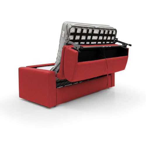 Kansas Canapé Lit Convertible H20 Cm En Tissu Imperméable T13 212 Cm (mat. 160x197) Rouge
