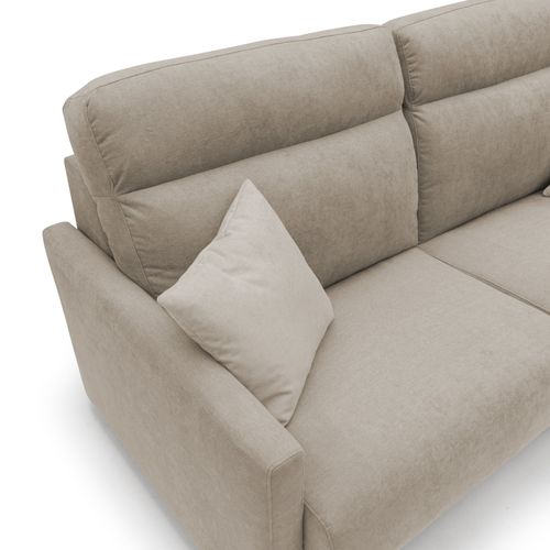 Margot Canapé Lit Convertible En Tissu Doux Imperméable T02 156 Cm (mat.120x197) Beige