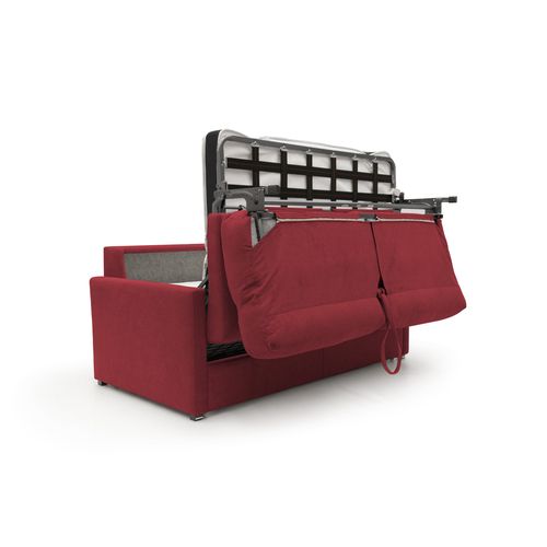 Margot Canapé Lit Convertible En Tissu Doux Imperméable T02 156 Cm (mat.120x197) Rouge