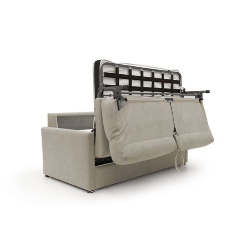 Margot Canapé Lit Convertible En Tissu Doux Imperméable T02 176 Cm (mat. 140x197) Creme