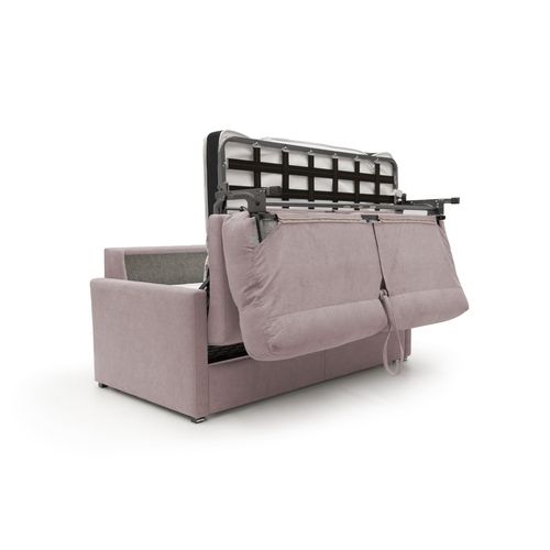 Margot Canapé Lit Convertible En Tissu Doux Imperméable T02 176 Cm (mat. 140x197) Rose