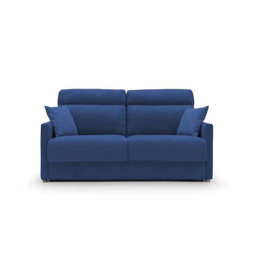 Margot Canapé Lit Convertible En Tissu Doux Imperméable T02 176 Cm (mat. 140x197) Bleu