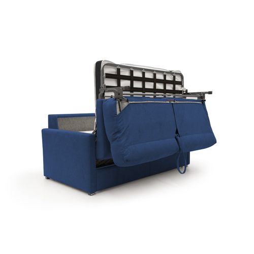 Margot Canapé Lit Convertible En Tissu Doux Imperméable T02 176 Cm (mat. 140x197) Bleu