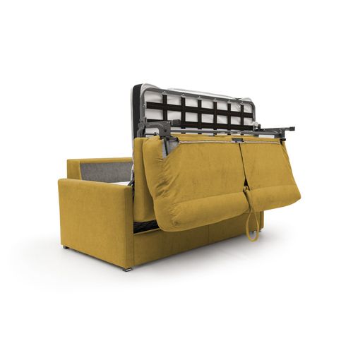 Margot Canapé Lit Convertible En Tissu Doux Imperméable T02 196 Cm (mat. 160x197) Jaune