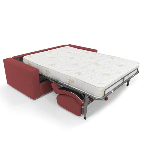 Nixon Canapé Convertible Matelas H20 En Tissu Imperméable T03 200 Cm (mat. 140x197) Rouge