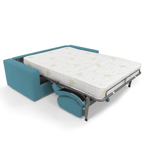 Nixon Canapé Convertible Matelas H20 En Tissu Imperméable T03 200 Cm (mat. 140x197) Bleu Ciel