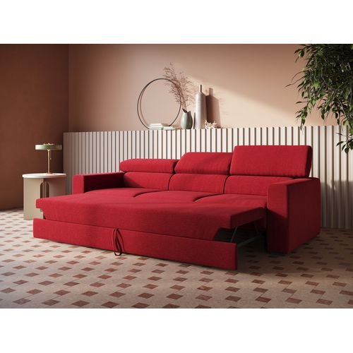 Dylan Canapé Avec Pouf Amovible à 3 Assises En Tissu Effet Coton Imperméable T13 240 Cm Jaune