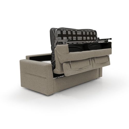 Avalon Canapé Lit Matelas H18 Cm De Haut En Tissu Imperméable T03 180 Cm (120x197) Brun