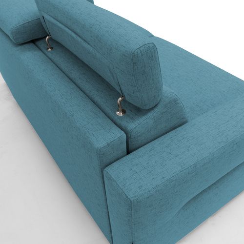 Avalon Canapé Lit Matelas H18 Cm De Haut En Tissu Imperméable T03 200 Cm (140x197) Bleu Ciel